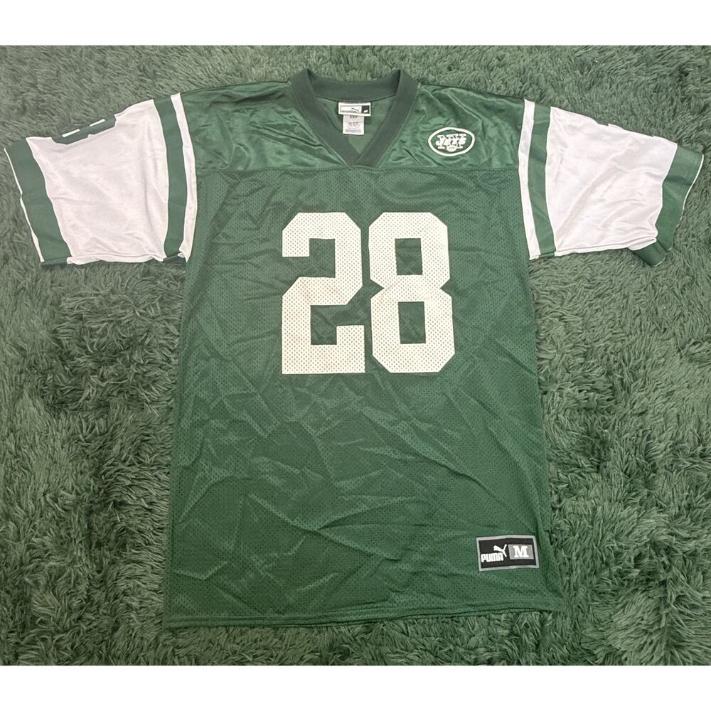1998 New York Jets Curtis Martin #28 NFL Football Jersey Men's Size M Green PUMA